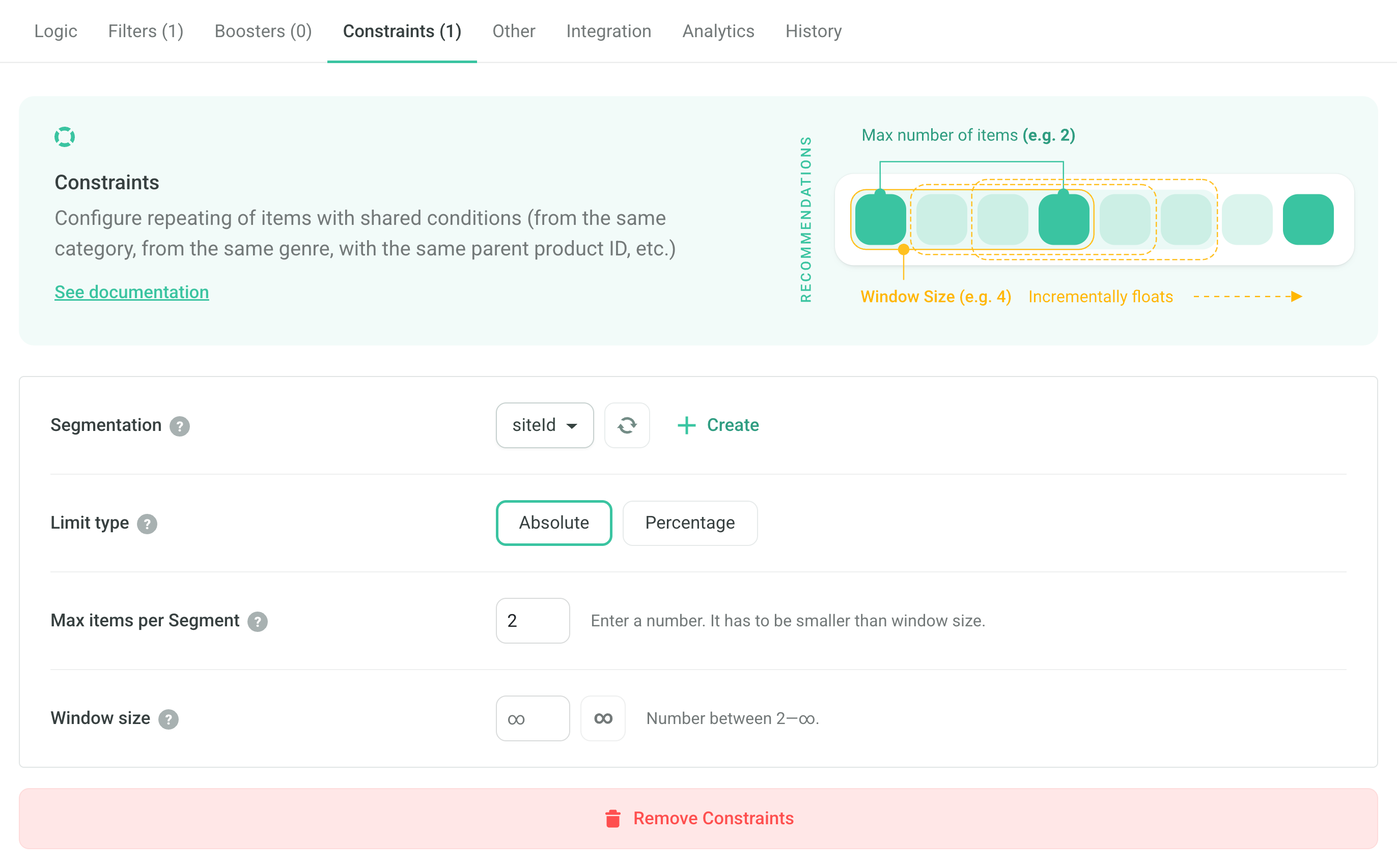 Admin UI - Constraint