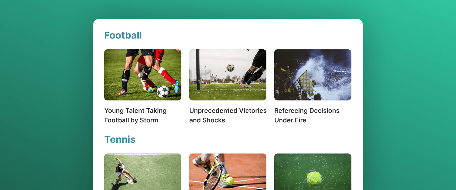 Personalized Sections With Reordering