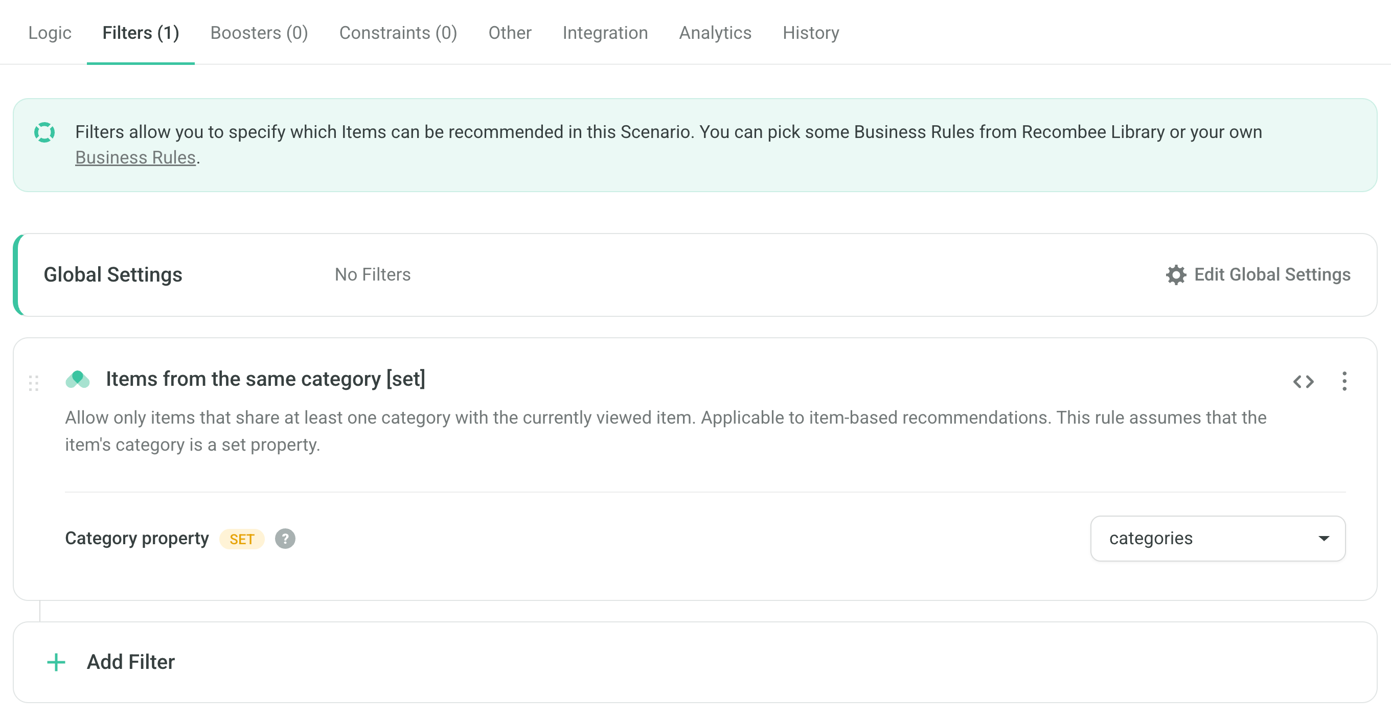 Admin UI - Filter - Articles From the Same Category